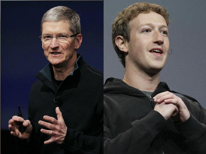Acciones de Apple y Facebook cotizan en nuevos niveles históricos. Fotos: Getty